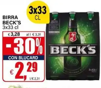 Il Gigante Birra BECK'S offerta
