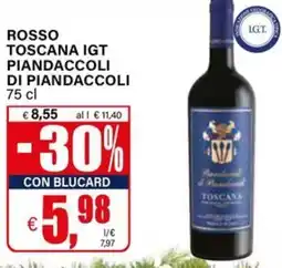Il Gigante Rosso toscana igt piandaccoli di piandaccoli offerta
