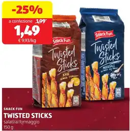 ALDI Snack fun twisted sticks offerta