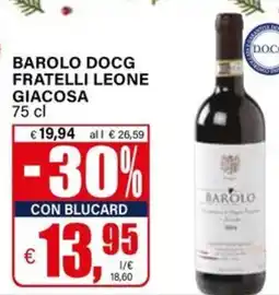 Il Gigante Barolo docg fratelli leone giacosa offerta