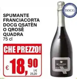 Il Gigante Spumante franciacorta docg qsatèn o QROSÈ QUADRA offerta