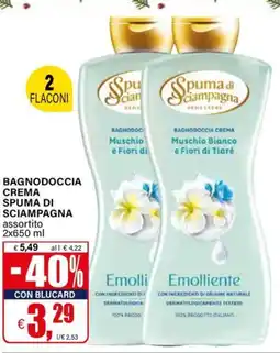 Il Gigante Bagnodoccia crema SPUMA DI SCIAMPAGNA offerta