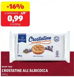 ALDI Buon'ora crostatine all'albicocca offerta
