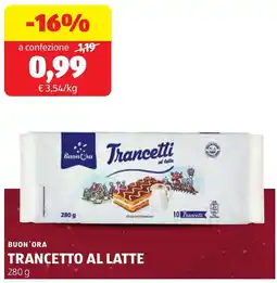 ALDI Buon'ora trancetto al latte offerta