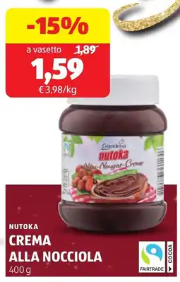 ALDI Nutoka crema alla nocciola offerta