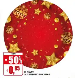 Il Gigante 10 piatti in cartoncino xmas offerta