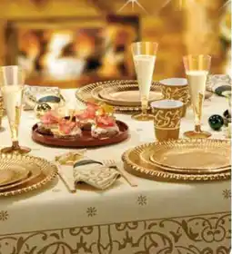 Il Gigante Linea piatti, bicchieri, tovaglioli oro offerta