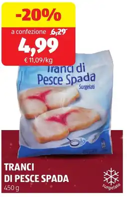 ALDI Tranci di pesce spada offerta