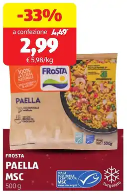 ALDI Frosta paella msc offerta