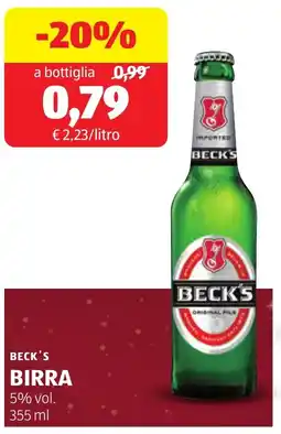 ALDI Beck's birra offerta
