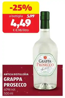 ALDI Antica distilleria grappa prosecco offerta