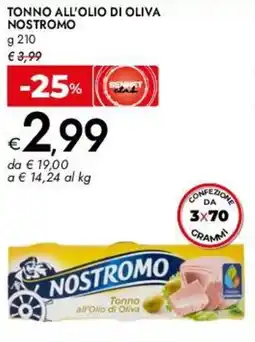Bennet Tonno all'olio di oliva NOSTROMO offerta