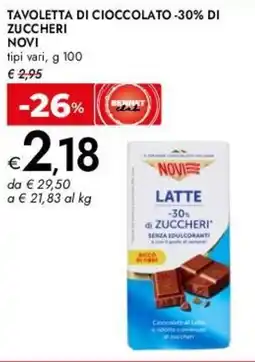Bennet Tavoletta di cioccolato -30% di zuccheri NOVI offerta