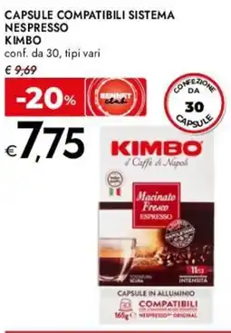 Bennet Capsule compatibili sistema nespresso KIMBO offerta
