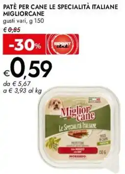 Bennet Patè per cane le specialità italiane MIGLIORCANE offerta