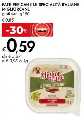 Patè per cane le specialità italiane MIGLIORCANE