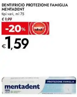 Bennet Dentifricio protezione famiglia MENTADENT offerta