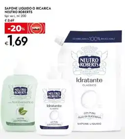 Bennet Sapone liquido o ricarica NEUTRO ROBERTS offerta