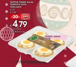 Bennet Tartine tonde salsa tonnata uova VOGLIAZZI offerta