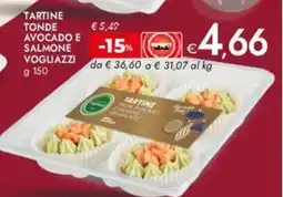 Bennet Tartine tonde avocado e salmone VOGLIAZZI offerta