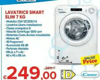 MD Discount Lavatrice smart slim 7 kg offerta