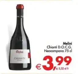 Deco Supermercati Melini Chianti D.O.C.G. Neocampana offerta