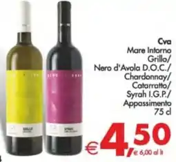 Deco Supermercati Cva Mare Intorno Grillo/ Nero d'Avola D.O.C./ Chardonnay/ Catarratto/ Syrah I.G.P./ Appassimento offerta