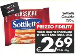 Deco Supermercati Sottilette Classiche offerta
