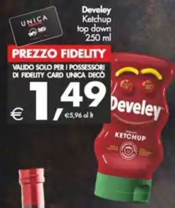 Deco Supermercati Develey Ketchup top down offerta