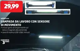 ALDI Workzone lampada da lavoro con sensore di movimento offerta