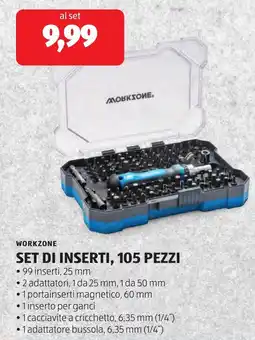 ALDI Workzone set di inserti, 105 pezzi offerta