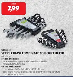 ALDI Workzone set di chiavi combinate con cricchetto offerta