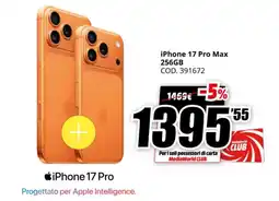 MediaWorld iPhone 17 Pro Max 256GB offerta