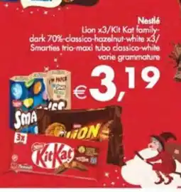 Deco Supermercati Nestlé Lion x3/Kit Kat family offerta
