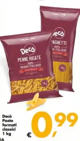 Deco Supermercati Decò Pasta formati classici offerta