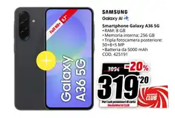 MediaWorld SAMSUNG Smartphone Galaxy A36 5G offerta