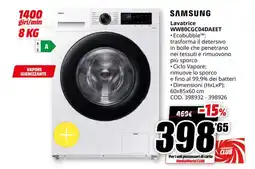 MediaWorld SAMSUNG Lavatrice WW80CGC04DAEET offerta