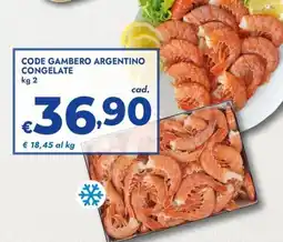 Bennet Code gambero argentino congelate offerta