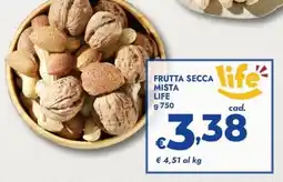 Bennet Frutta secca mista LIFE offerta