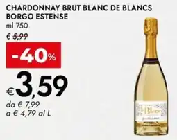 Bennet Chardonnay brut blanc de blancs BORGO ESTENSE offerta