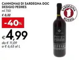 Bennet Cannonau di sardegna DOC DESIGIO PEDRES offerta