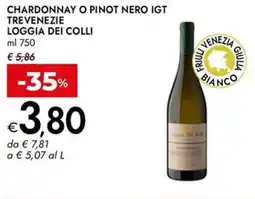 Bennet Chardonnay o pinot nero igt trevenezie LOGGIA DEI COLLI offerta