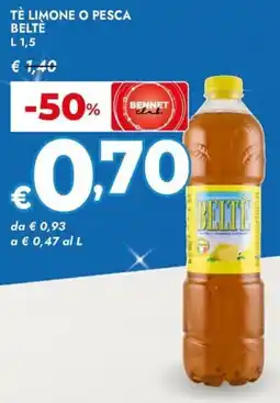Bennet Tè limone o pesca BELTÉ offerta
