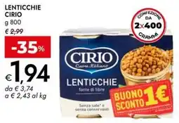 Bennet Lenticchie CIRIO offerta
