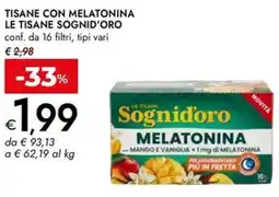 Bennet Tisane con melatonina le tisane SOGNID'ORO offerta