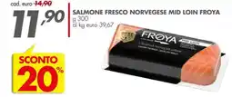 Italmark Salmone fresco norvegese mid loin FROYA offerta