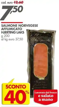 Italmark Salmone norvegese affumicato HJERTING LAKS offerta