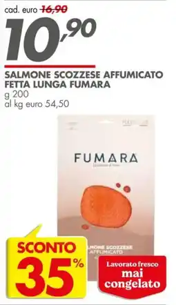 Italmark Salmone scozzese affumicato fetta lunga FUMARA offerta
