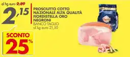 Italmark Prosciutto cotto nazionale alta qualità fiordistella oro NEGRONI offerta