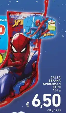 Spazio Conad Calza befana spiderman zaini offerta
